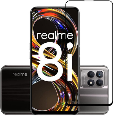 VISHRN CASES Edge To Edge Tempered Glass for Realme 8i, realme 8i(Pack of 1)