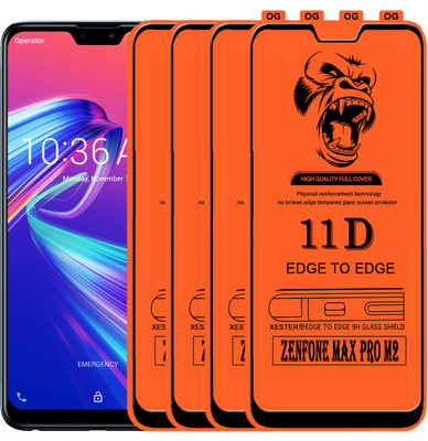 PFOAM Edge To Edge Tempered Glass for Asus Zenfone Max Pro M2(Pack of 4)