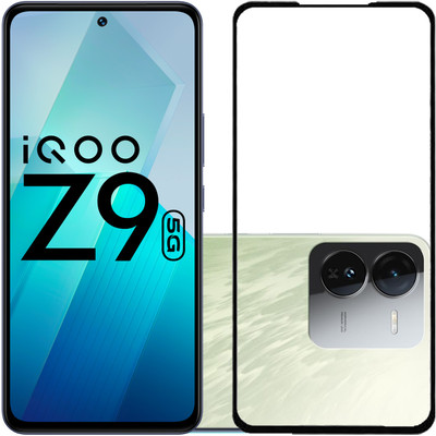 KMPERED Edge To Edge Tempered Glass for iQOO Z9 5G, iQOO Z9(Pack of 1)