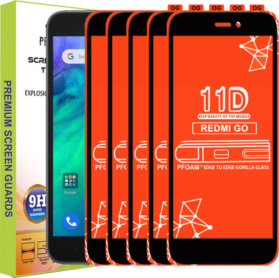 PFOAM Edge To Edge Tempered Glass for REDMI GO(Pack of 5)