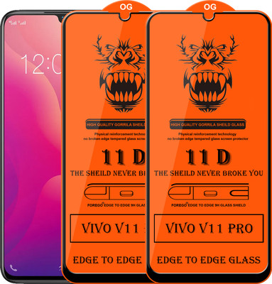 Forego Edge To Edge Tempered Glass for Vivo V11 Pro(Pack of 2)