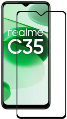 DMJHP Edge To Edge Tempered Glass for Realme C35(Pack of 1)