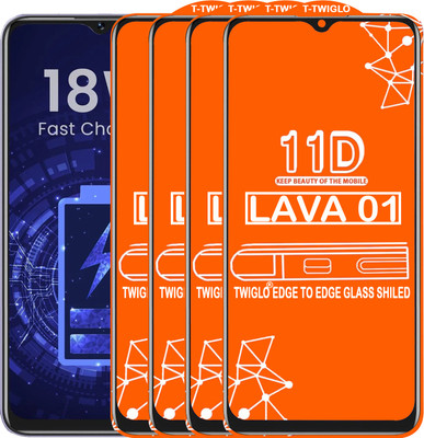 TWIGLO Edge To Edge Tempered Glass for LAVA O1(Pack of 4)