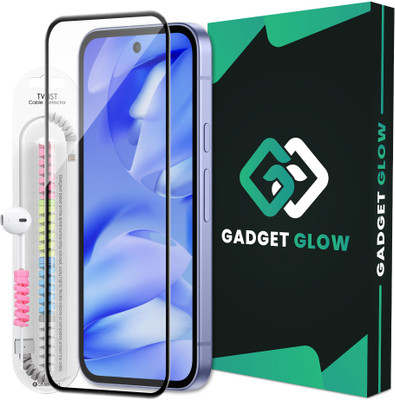 Gadget Glow Edge To Edge Tempered Glass for Google Pixel 9A 5G, Google Pixel 9A, Pixel 9A 5G, OG Tempered Glass with Cable Protector(Pack of 1)