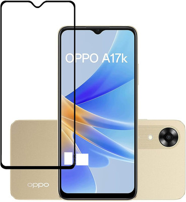 NIMMIKA ENTERPRISES Edge To Edge Tempered Glass for Oppo A17k(Premium Tempered Glass | Cobra Scale Texture | Full Coverage | Ultra-Thin Design | Oleophobic Coating | Case-Friendly Design | Crystal Clear Display | Residue-Free Removal)(Pack of 1)