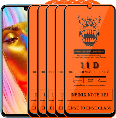 Forego Edge To Edge Tempered Glass for Infinix Note 12i(Pack of 5)