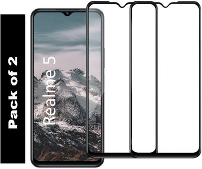 RichCell Edge To Edge Tempered Glass for Realme 5(Pack of 2)