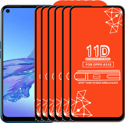 Qyist Edge To Edge Tempered Glass for Oppo A53S(Pack of 6)