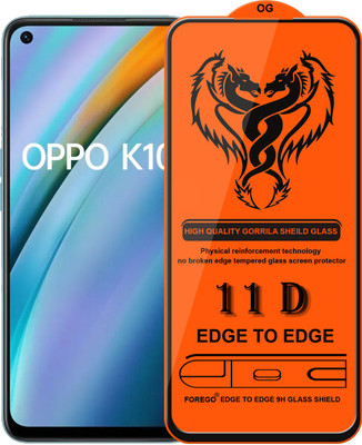 Forego Edge To Edge Tempered Glass for OPPO K10(Pack of 1)