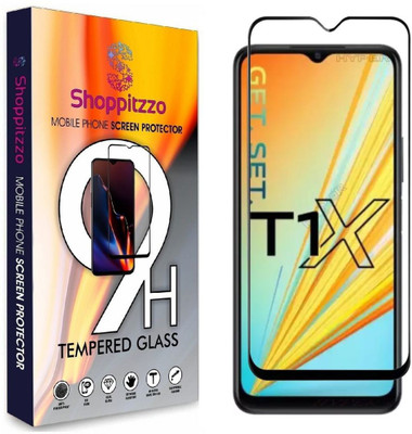 Shoppitzzo Edge To Edge Tempered Glass for vivo T1x/vivo T1x 5G/*NeoShield*Tempered Glass/Full Screen Coverage-Edge to Edge/9H(Pack of 1)