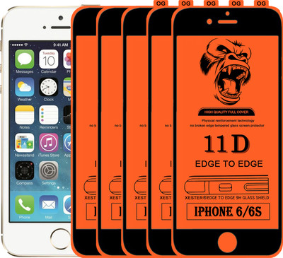 PFOAM Edge To Edge Tempered Glass for Apple iPhone 6(Pack of 5)