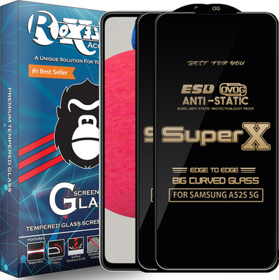 Roxel Edge To Edge Tempered Glass for SAMSUNG A52S 5G(Pack of 2)