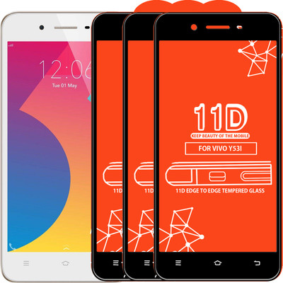 Qyist Edge To Edge Tempered Glass for Vivo Y53I(Pack of 3)