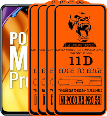 TWIGLO Edge To Edge Tempered Glass for REDMI POCO M3 PRO 5G(Pack of 4)