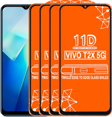 TWIGLO Edge To Edge Tempered Glass for VIVO T2X 5G(Pack of 4)
