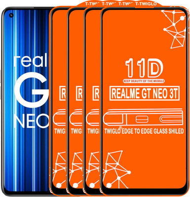 TWIGLO Edge To Edge Tempered Glass for REALME GT NEO 3T(Pack of 4)