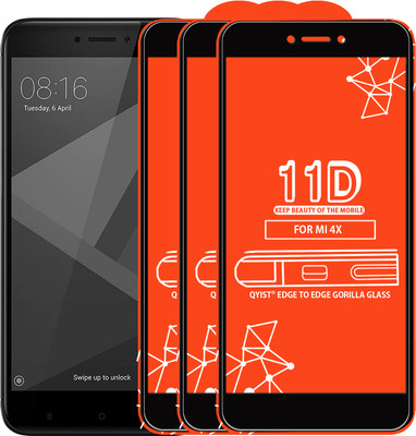 Qyist Edge To Edge Tempered Glass for Mi Redmi 4X(Pack of 3)