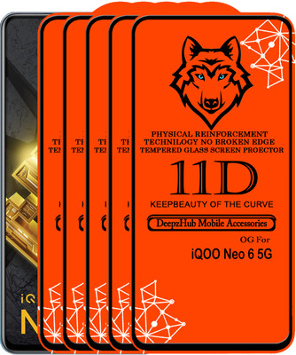 DeepzHub Edge To Edge Tempered Glass for IQOO Neo 6 5G(Pack of 5)