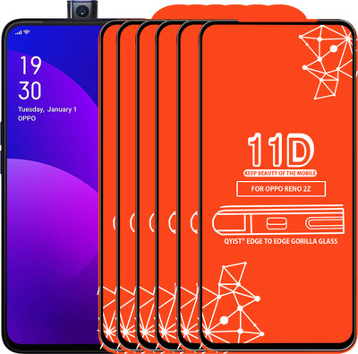 Qyist Edge To Edge Tempered Glass for Oppo Reno2 F(Pack of 6)