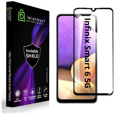 iWishKart Edge To Edge Tempered Glass for Infinix Smart 6, Infinix Smart 6 5G, Military grade Edge to Edge gorilla glass(Pack of 1)
