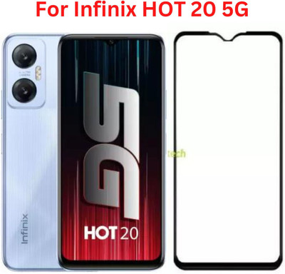 XRENGTH Edge To Edge Tempered Glass for Infinix HOT 20 5G(Pack of 2)