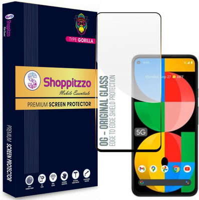 Shoppitzzo Edge To Edge Tempered Glass for Google Pixel 5A (6.34 Inches)**NeoShield**Millitary Grade-Anti Explosion-Tempered Glass/Full Screen Coverage-Edge to Edge/9H Hardness/With Easy Installation Kit(Pack of 1)