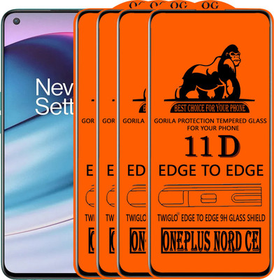 TWIGLO Edge To Edge Tempered Glass for ONEPLUS NORD CE(Pack of 4)