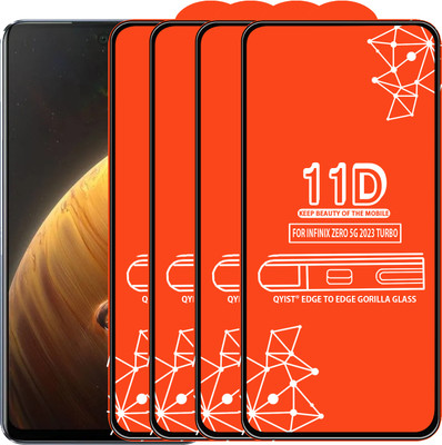 Qyist Edge To Edge Tempered Glass for Infinix Zero 5G 2023 Turbo(Pack of 4)