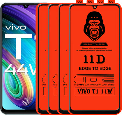 Rofix star Edge To Edge Tempered Glass for VIVO T1 44 W(Pack of 4)