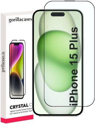 Gorilla Cases Edge To Edge Tempered Glass for Apple iPhone 15 Plus(Pack of 1)