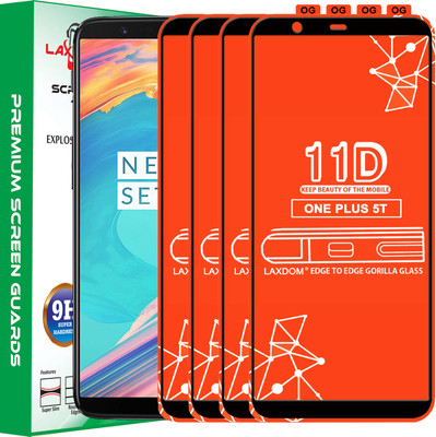 Laxdom Edge To Edge Tempered Glass for OnePlus 5T(Pack of 4)