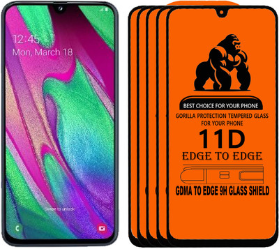 GDMA Edge To Edge Tempered Glass for SAMSUNG A40(Pack of 5)