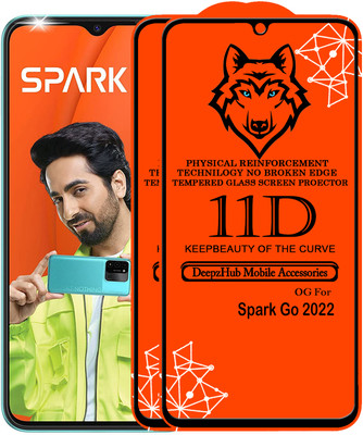 DeepzHub Edge To Edge Tempered Glass for Tecno Spark Go 2022(Pack of 2)