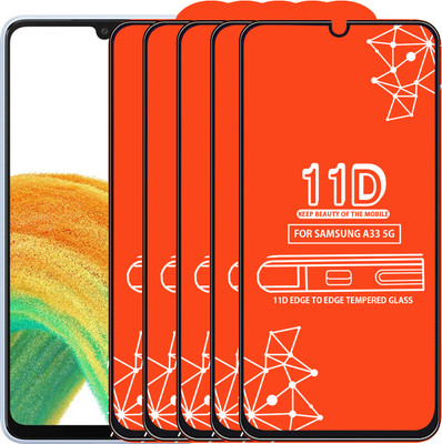 Qyist Edge To Edge Tempered Glass for Samsung Galaxy A33 5G(Pack of 5)