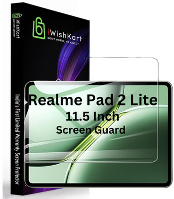 iWishKart Screen Guard for realme Pad 2 Lite 11 Inch with 4G, Military grade Edge to Edge Premium gorilla glass with Self Installation Guide - Wet & Dry wipes, Dust Absorber(Pack of 1)