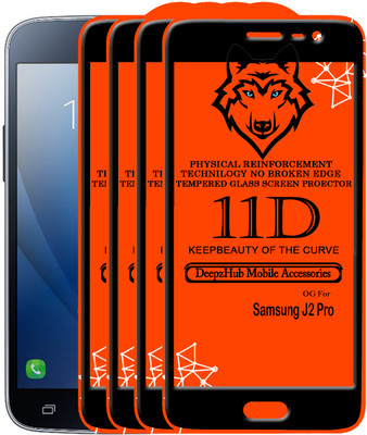 DeepzHub Edge To Edge Tempered Glass for Samsung Galaxy J2 Pro(Pack of 4)