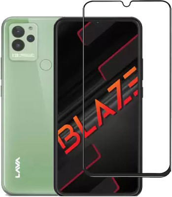 INFINITYWORLD Edge To Edge Tempered Glass for Lava Blaze(Pack of 1)