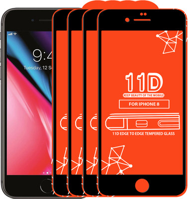 Roxel Edge To Edge Tempered Glass for Apple iPhone 8(Pack of 4)