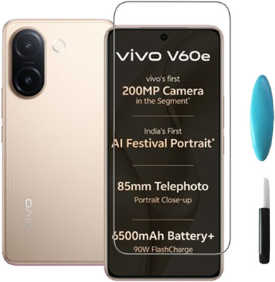 DSCASE Edge To Edge Tempered Glass for vivo V60e 5G, vivo V60e(Pack of 1)