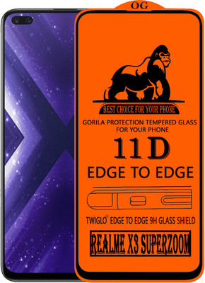 TWIGLO Edge To Edge Tempered Glass for REALME X3 SUPERZOOM(Pack of 1)