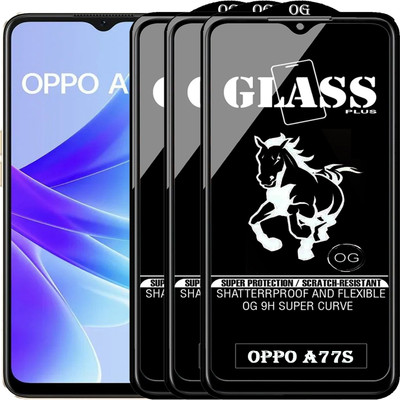 PFOAM Edge To Edge Tempered Glass for OPPO A77S(Pack of 3)