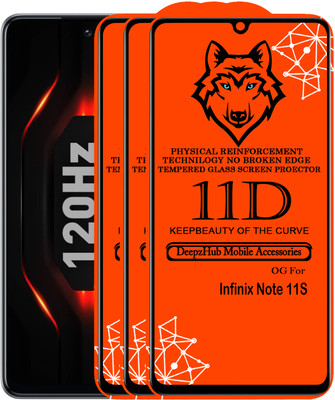 DeepzHub Edge To Edge Tempered Glass for Infinix Note 11s(Pack of 3)