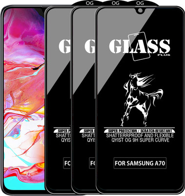 Qyist Edge To Edge Tempered Glass for SAMSUNG GALAXY A70(Pack of 3)