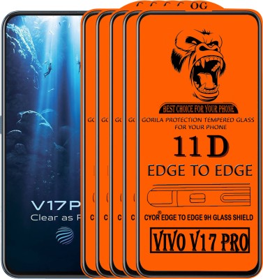 CYOR Edge To Edge Tempered Glass for VIVO V17 PRO(Pack of 5)