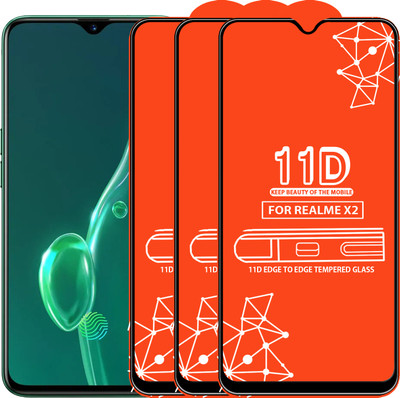 Roxel Edge To Edge Tempered Glass for Realme X2(Pack of 3)