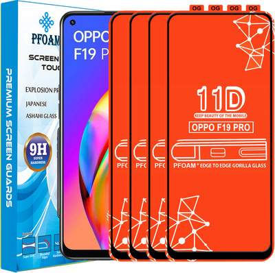 PFOAM Edge To Edge Tempered Glass for OPPO F19 PRO(Pack of 4)