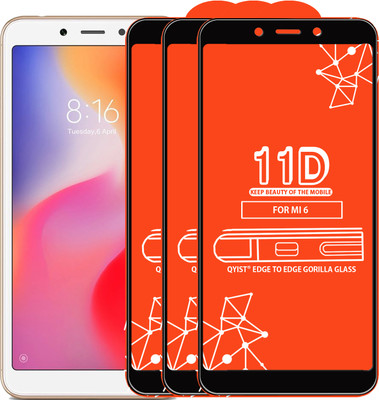 Qyist Edge To Edge Tempered Glass for Mi Redmi 6(Pack of 3)