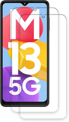 SOMTONE Edge To Edge Tempered Glass for Samsung Galaxy M13 5G TEMPERED GUARD FRONTP2(Pack of 2)