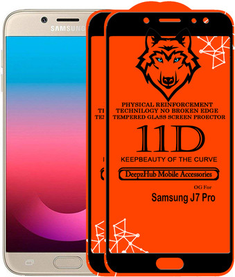 CRodible Edge To Edge Tempered Glass for Samsung Galaxy J7 Pro(Pack of 2)