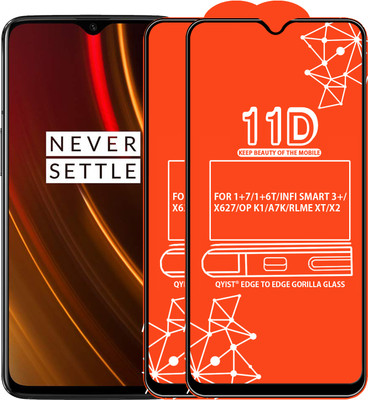 Qyist Edge To Edge Tempered Glass for FOR ONEPLUS 7, OnePlus 6T, INFINIX SMART 3 PLUS, OPPO K1, Realme XT, REALME X2(Pack of 2)